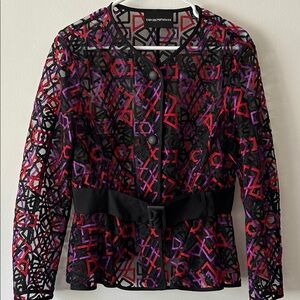 Emporio Armani Multicolor Geometric Blazer